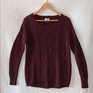 Old Navy Women’s Flecked Maroon Sweater Size S